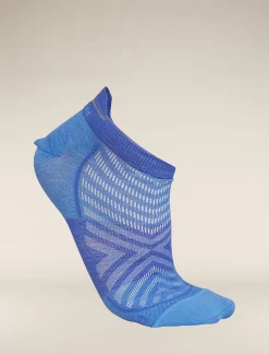 Icebreaker Socks^Men's Merino Blend Run+ Ultralight Micro Socks Baja/Brilliant