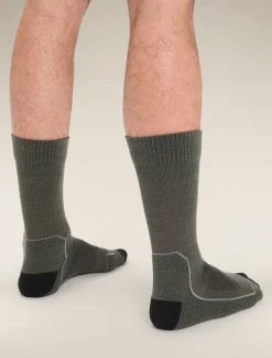 Icebreaker Socks^Men's Merino Hike+ Light Crew Socks Loden/Black