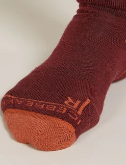 Icebreaker Socks^Men's Merino Hike+ Medium Crew Sedimentary Socks Port/Cedarwood