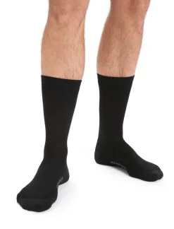 Icebreaker Socks^Men's Merino Lifestyle Light Crew Socks Black