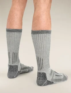 Icebreaker Socks^Men's Merino Mountaineer Mid Calf Socks JetHeather/Espresso