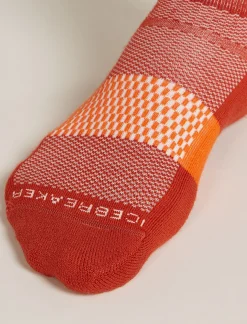 Icebreaker Socks^Men's Merino Multisport Light Micro Socks Molten/Snow