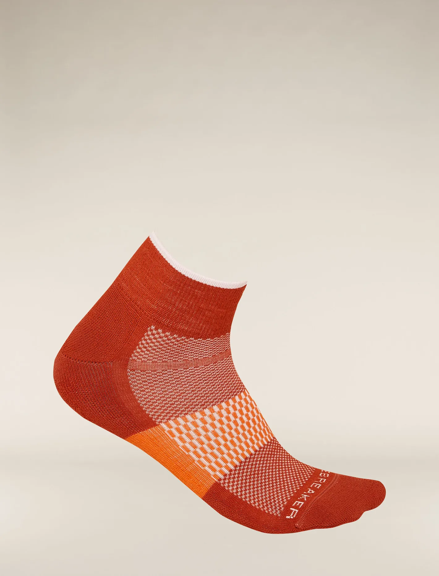 Icebreaker Socks^Men's Merino Multisport Light Mini Socks Molten/Snow