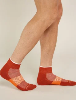 Icebreaker Socks^Men's Merino Multisport Light Mini Socks Molten/Snow