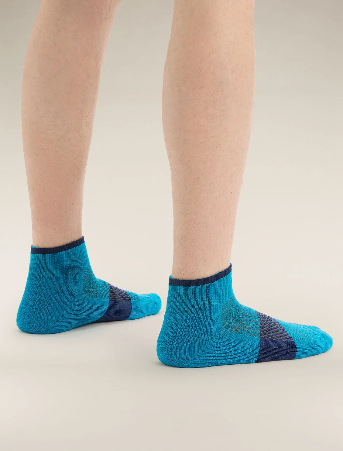 Icebreaker Socks^Men's Merino Multisport Light Mini Socks GeoBlue/RoyalNavy