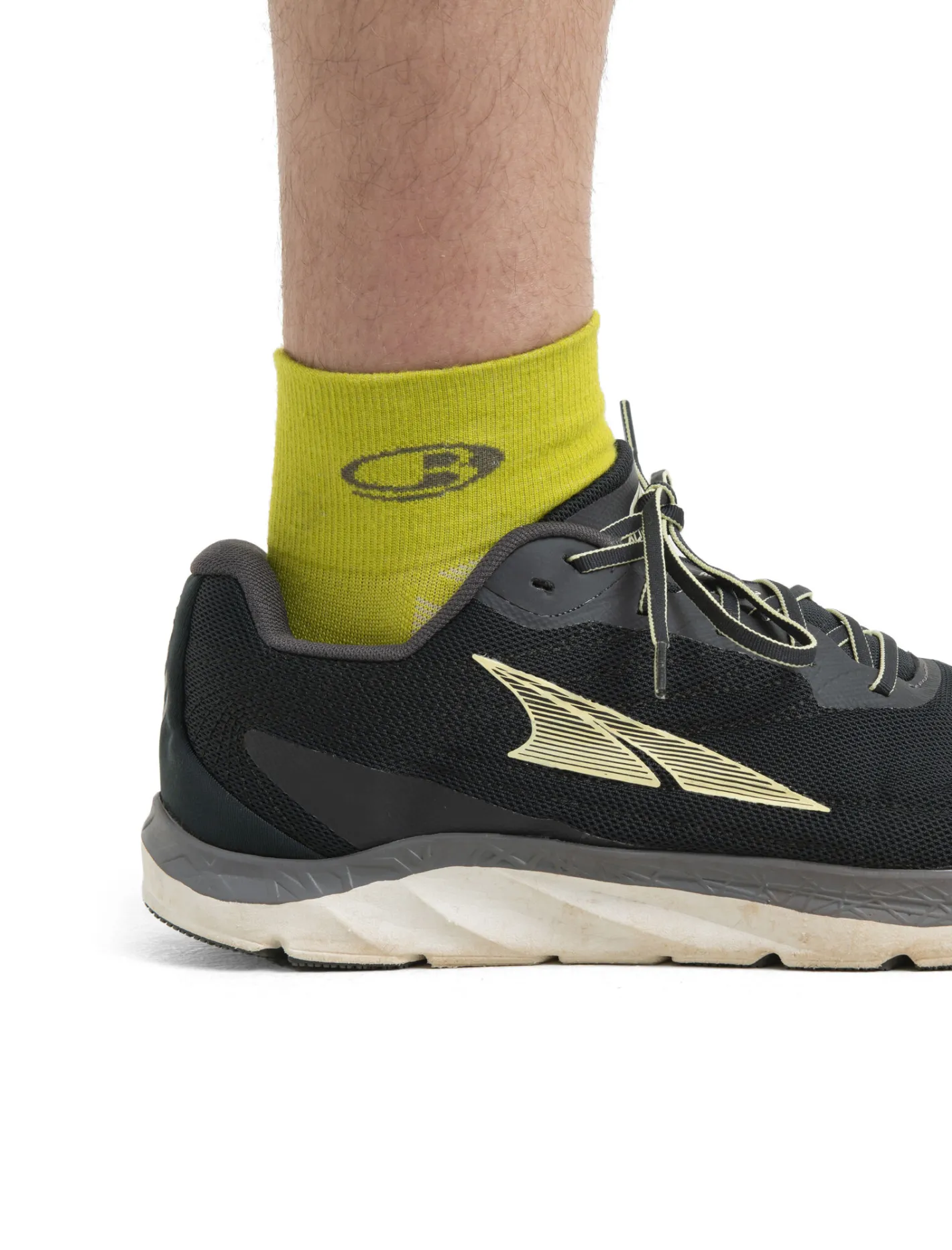 Icebreaker Socks^Men's Merino Run+ Ultralight Mini Socks BioLime/Loden