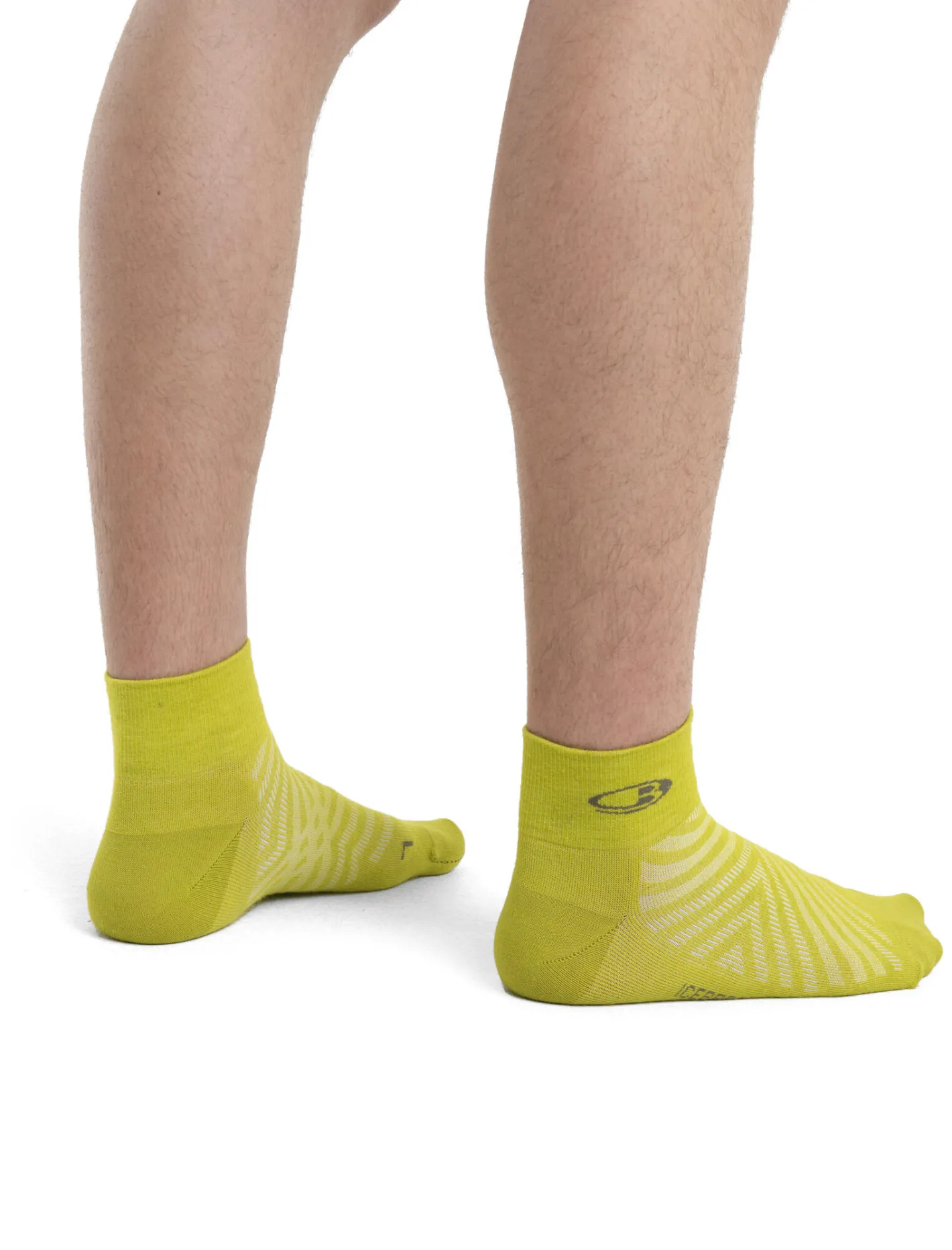 Icebreaker Socks^Men's Merino Run+ Ultralight Mini Socks BioLime/Loden