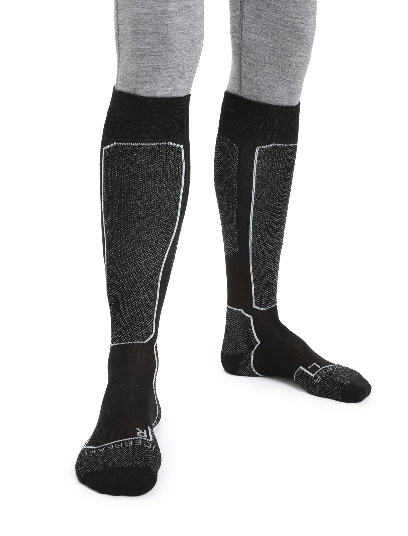 Icebreaker Socks^Men's Merino Ski+ Light Over the Calf Socks Black