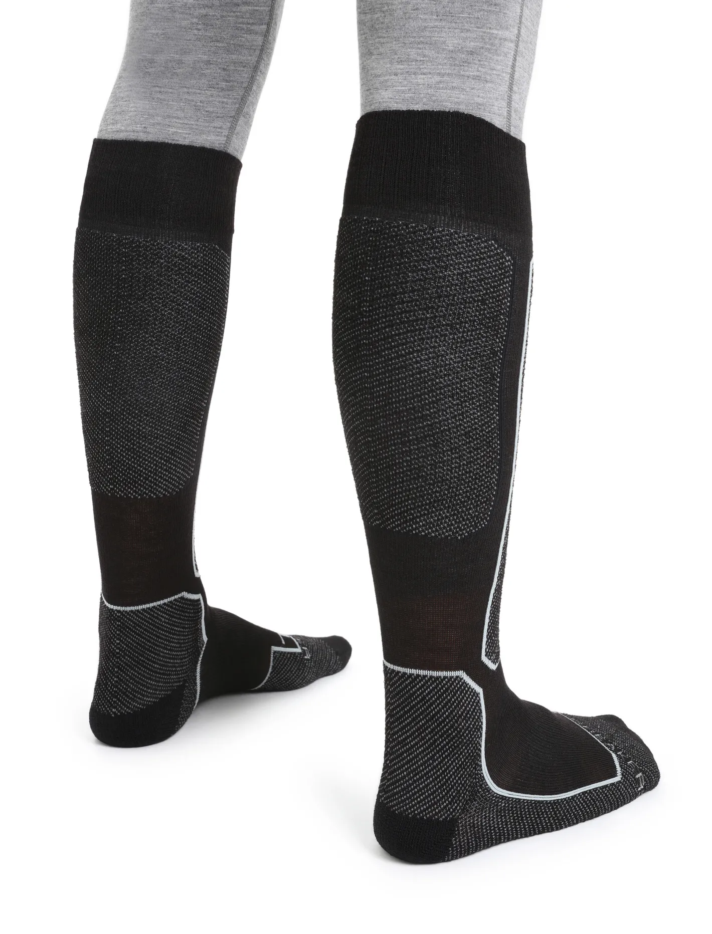 Icebreaker Socks^Men's Merino Ski+ Light Over the Calf Socks Black