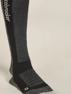 Icebreaker Socks^Men's Merino Ski+ Medium Over The Calf Socks Black/Ether