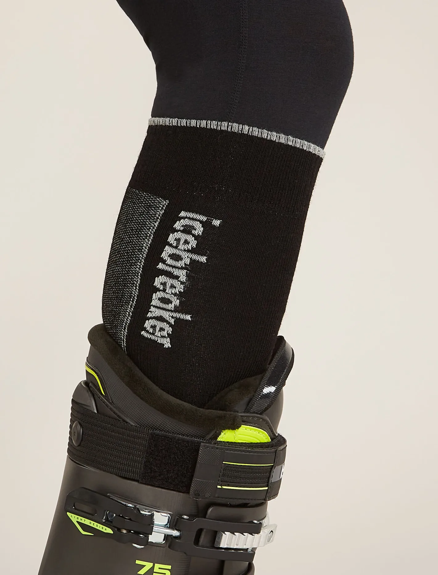 Icebreaker Socks^Men's Merino Ski+ Ultralight Over The Calf Socks Black/Ether