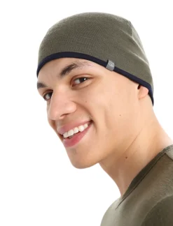 Icebreaker Accessories|Accessories^Unisex Merino 200 Pocket Hat Loden/Midnightnavy