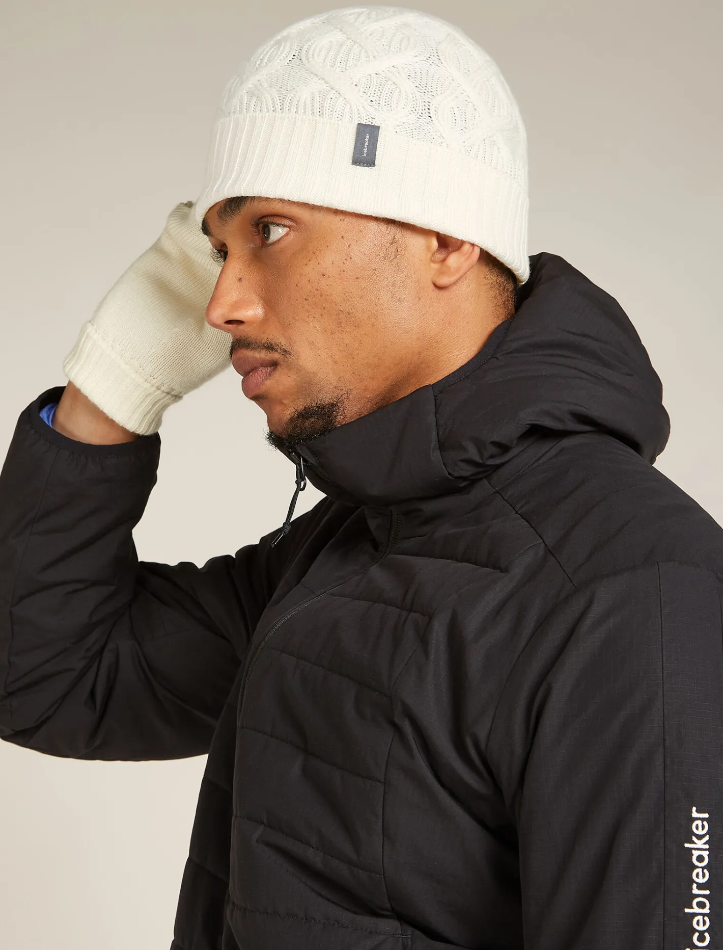 Icebreaker Accessories|Accessories^Unisex Merino Cable Knit Beanie Undyed