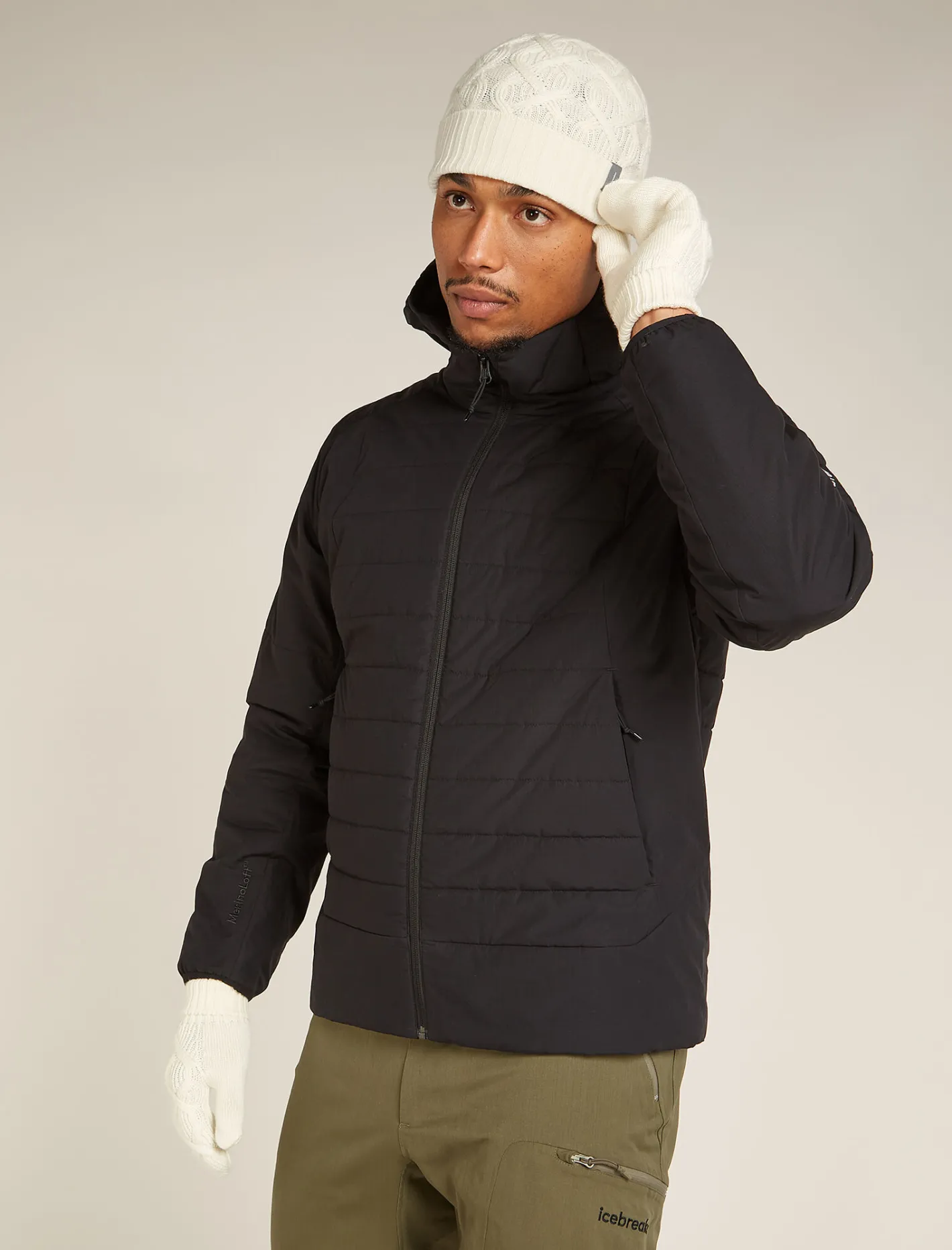 Icebreaker Accessories|Accessories^Unisex Merino Cable Knit Beanie Undyed