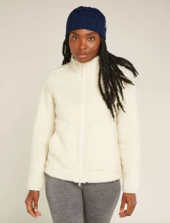 Icebreaker Accessories|Accessories^Unisex Merino Cable Knit Beanie MidnightNavy/RoyalNavy