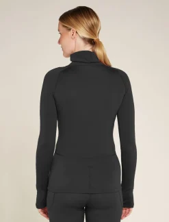 Icebreaker Base Layers^Women's 300 MerinoFine™ Polar Long Sleeve Roll Neck Thermal Top Black
