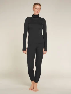 Icebreaker Base Layers^Women's 300 MerinoFine™ Polar Long Sleeve Roll Neck Thermal Top Black