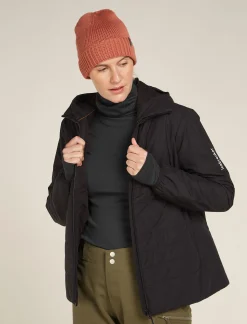 Icebreaker Base Layers^Women's 300 MerinoFine™ Polar Long Sleeve Roll Neck Thermal Top Black