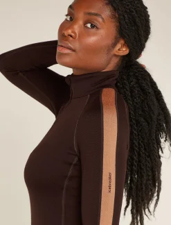Icebreaker Base Layers^Women's 260 ZoneKnit™ Long Sleeve Half Zip Thermal Top Bittersweet