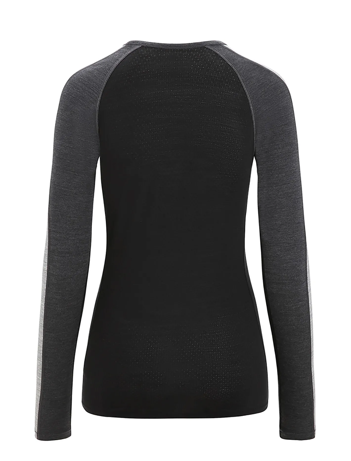 Icebreaker Base Layers^Women's 125 ZoneKnit™ Long Sleeve Crewe Thermal Top JetHeather/Black
