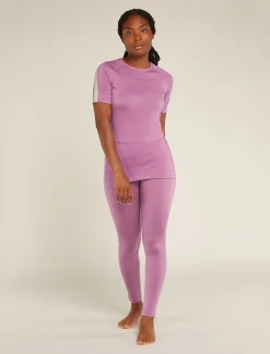 Icebreaker Base Layers^Women's 125 ZoneKnit™ Short Sleeve Crewe Thermal Top Deco/Ashen