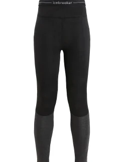 Icebreaker Bottoms|Base Layers^Women's 125 ZoneKnit™ Thermal Leggings Black/JetHeather