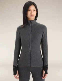 Icebreaker Jumpers & Hoodies^Women's Descender Long Sleeve Zip Jacket JetHeather/Black