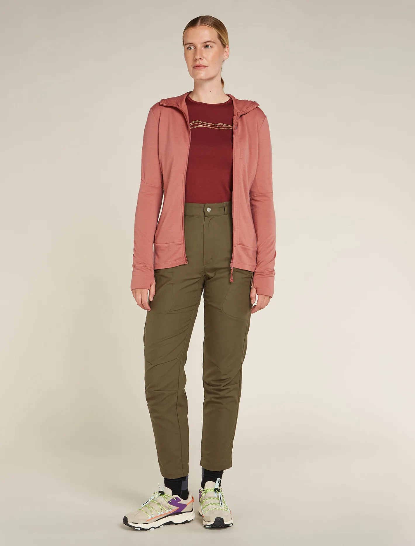 Icebreaker Jumpers & Hoodies^Women's Merino 260 Quantum Long Sleeve Zip Hoodie CedarWood