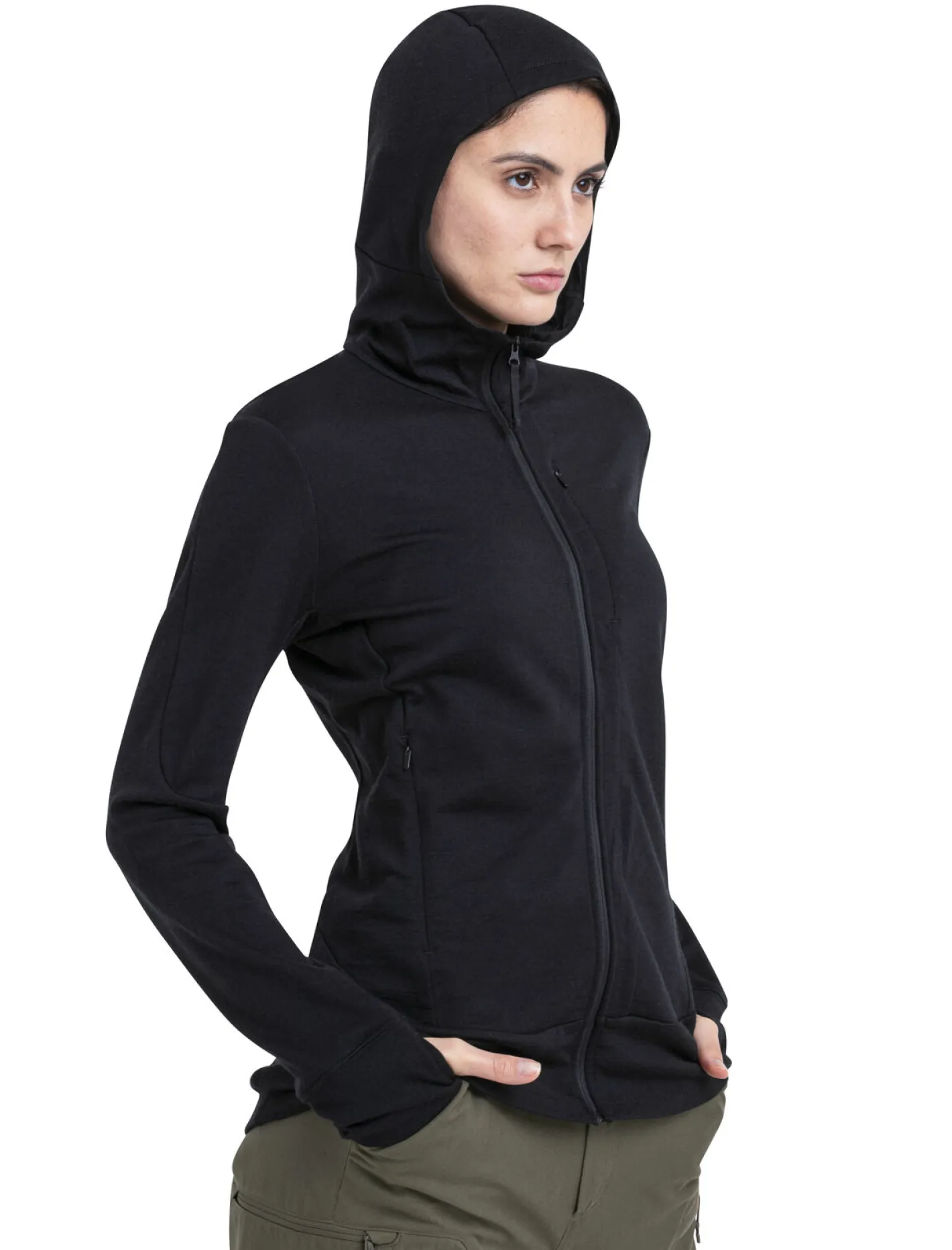 Icebreaker Jumpers & Hoodies^Women's Merino 260 Quantum Long Sleeve Zip Hoodie Black