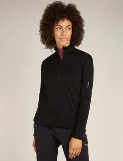 Icebreaker Jumpers & Hoodies^Women's Merino 360 Realfleece™ Elemental Long Sleeve Half Zip Jacket Black