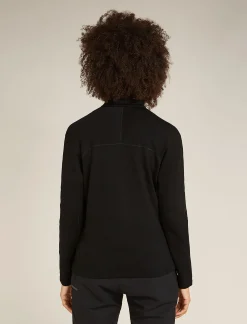 Icebreaker Jumpers & Hoodies^Women's Merino 360 Realfleece™ Elemental Long Sleeve Half Zip Jacket Black