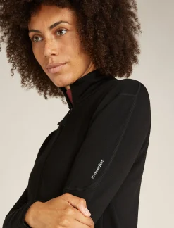 Icebreaker Jumpers & Hoodies^Women's Merino 360 Realfleece™ Elemental Long Sleeve Half Zip Jacket Black