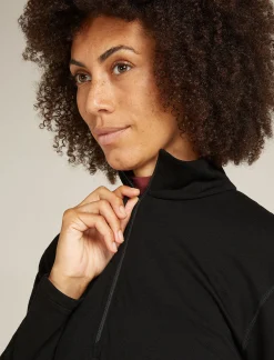 Icebreaker Jumpers & Hoodies^Women's Merino 360 Realfleece™ Elemental Long Sleeve Half Zip Jacket Black