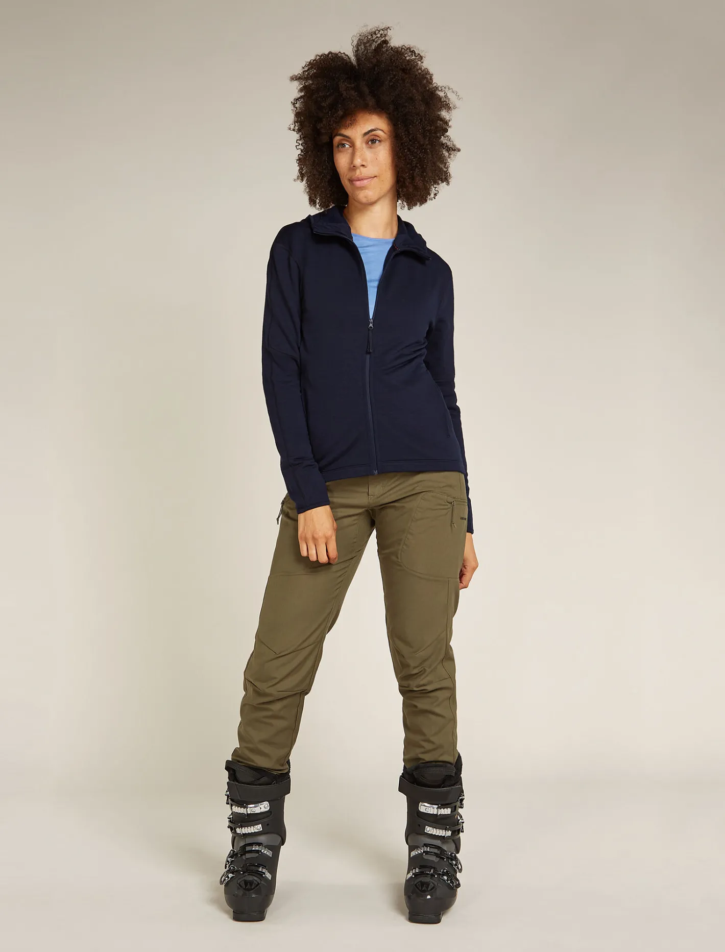 Icebreaker Jumpers & Hoodies^Women's Merino 360 Realfleece™ Elemental Long Sleeve Zip Hoodie MidnightNavy