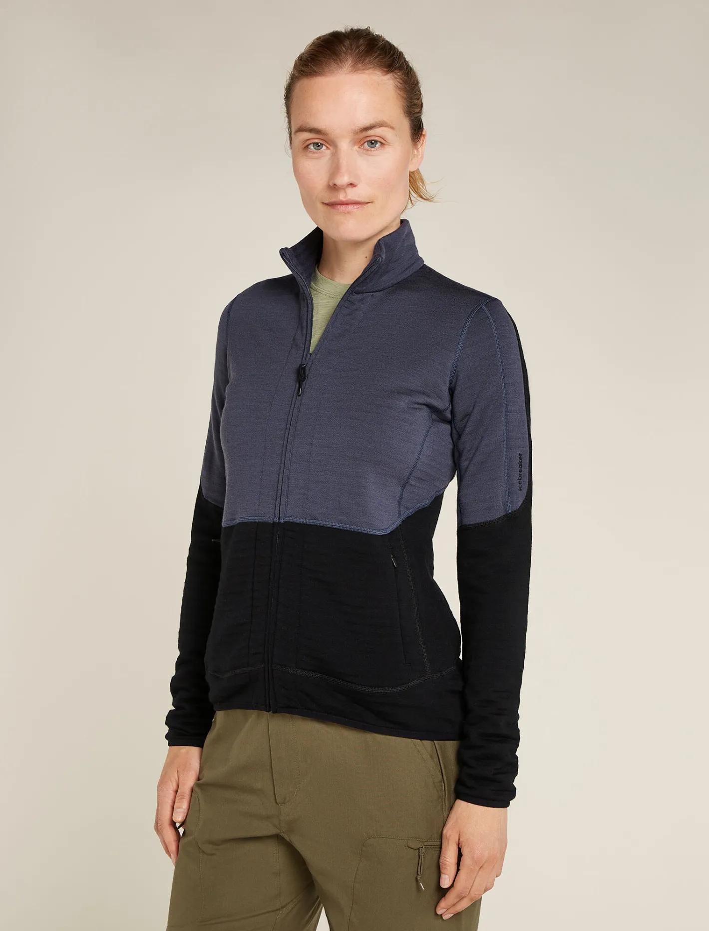 Icebreaker Jumpers & Hoodies^Women's Merino 400 RealFleece™ Descender Long Sleeve Zip Jacket Graphite/Black