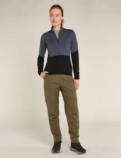 Icebreaker Jumpers & Hoodies^Women's Merino 400 RealFleece™ Descender Long Sleeve Zip Jacket Graphite/Black