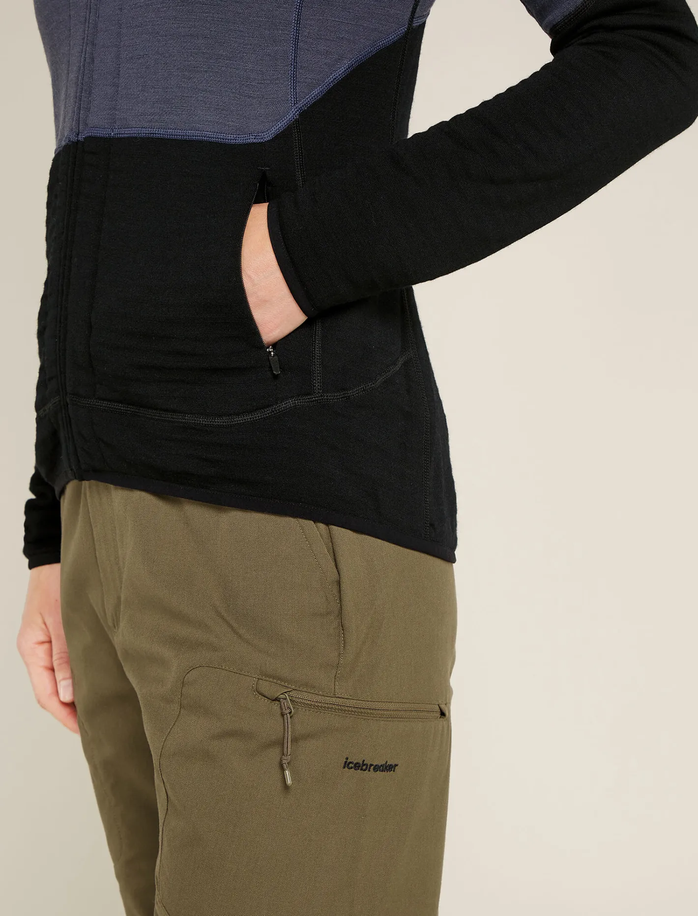 Icebreaker Jumpers & Hoodies^Women's Merino 400 RealFleece™ Descender Long Sleeve Zip Jacket Graphite/Black