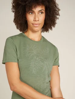 Icebreaker T-shirts & Tanks^Women's Merino 150 Tech Lite Short Sleeve T-Shirt Winter Floral Lichen