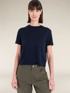 Icebreaker T-shirts & Tanks^Women's Merino 150 Tech Lite Short Sleeve Crop T-Shirt MidnightNavy