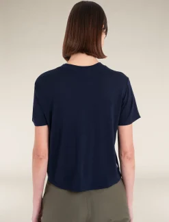 Icebreaker T-shirts & Tanks^Women's Merino 150 Tech Lite Short Sleeve Crop T-Shirt MidnightNavy