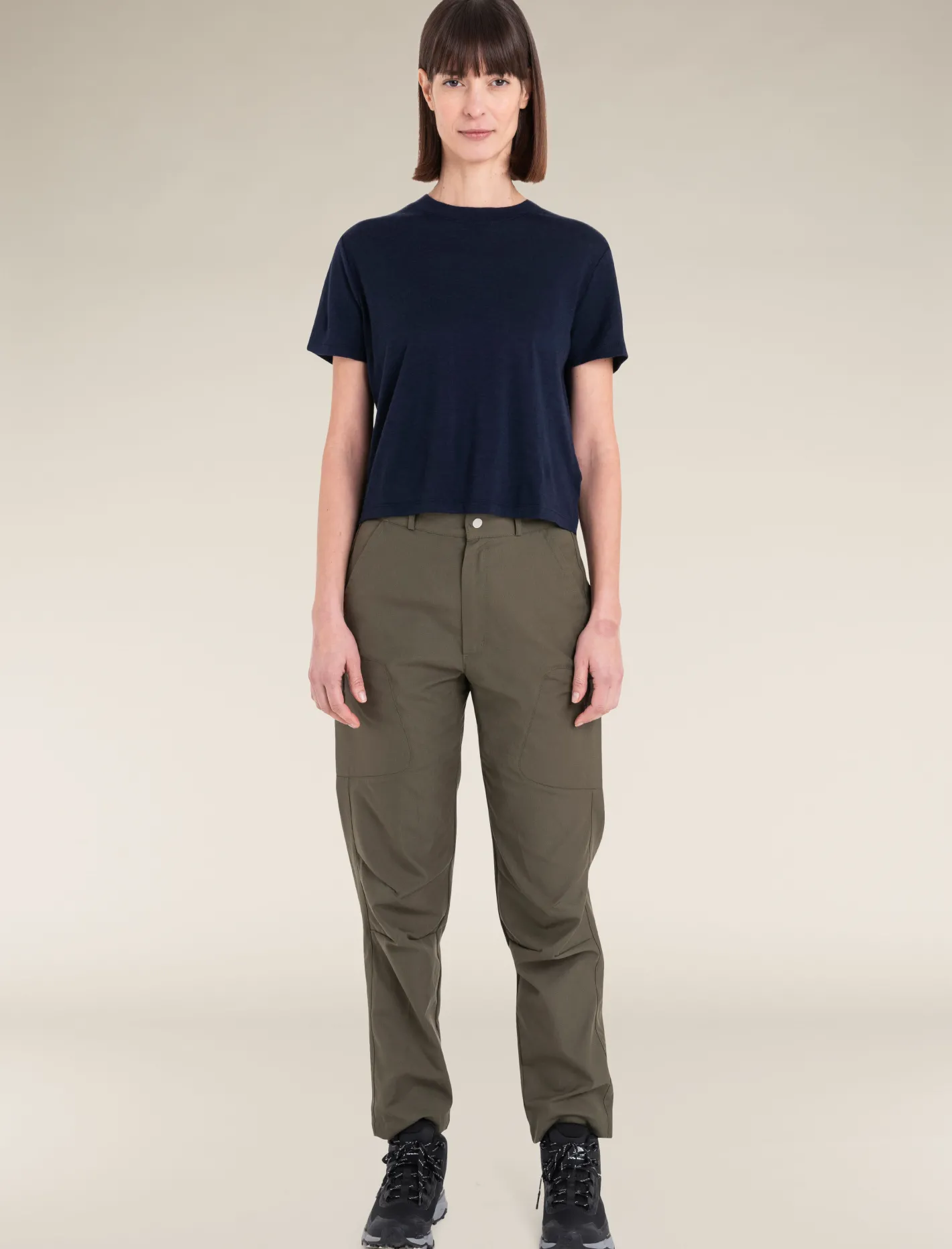 Icebreaker T-shirts & Tanks^Women's Merino 150 Tech Lite Short Sleeve Crop T-Shirt MidnightNavy