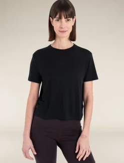 Icebreaker T-shirts & Tanks^Women's Merino 150 Tech Lite Short Sleeve Crop T-Shirt Black