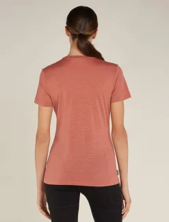 Icebreaker T-shirts & Tanks^Women's Merino 150 Tech Lite Short Sleeve T-Shirt Camping Circle CedarWood