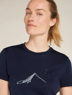 Icebreaker T-shirts & Tanks^Women's Merino 150 Tech Lite Short Sleeve T-Shirt Southern Constellation MidnightNavy