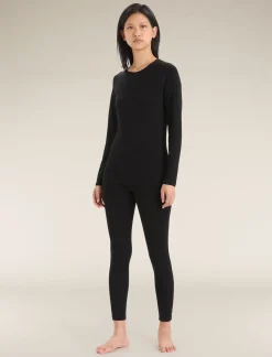 Icebreaker Base Layers^Women's Merino 260 Tech Long Sleeve Crew Neck Thermal Top Black