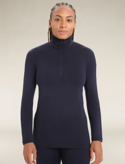 Icebreaker Base Layers^Women's Merino 260 Tech Long Sleeve Half Zip Thermal Top MidnightNavy