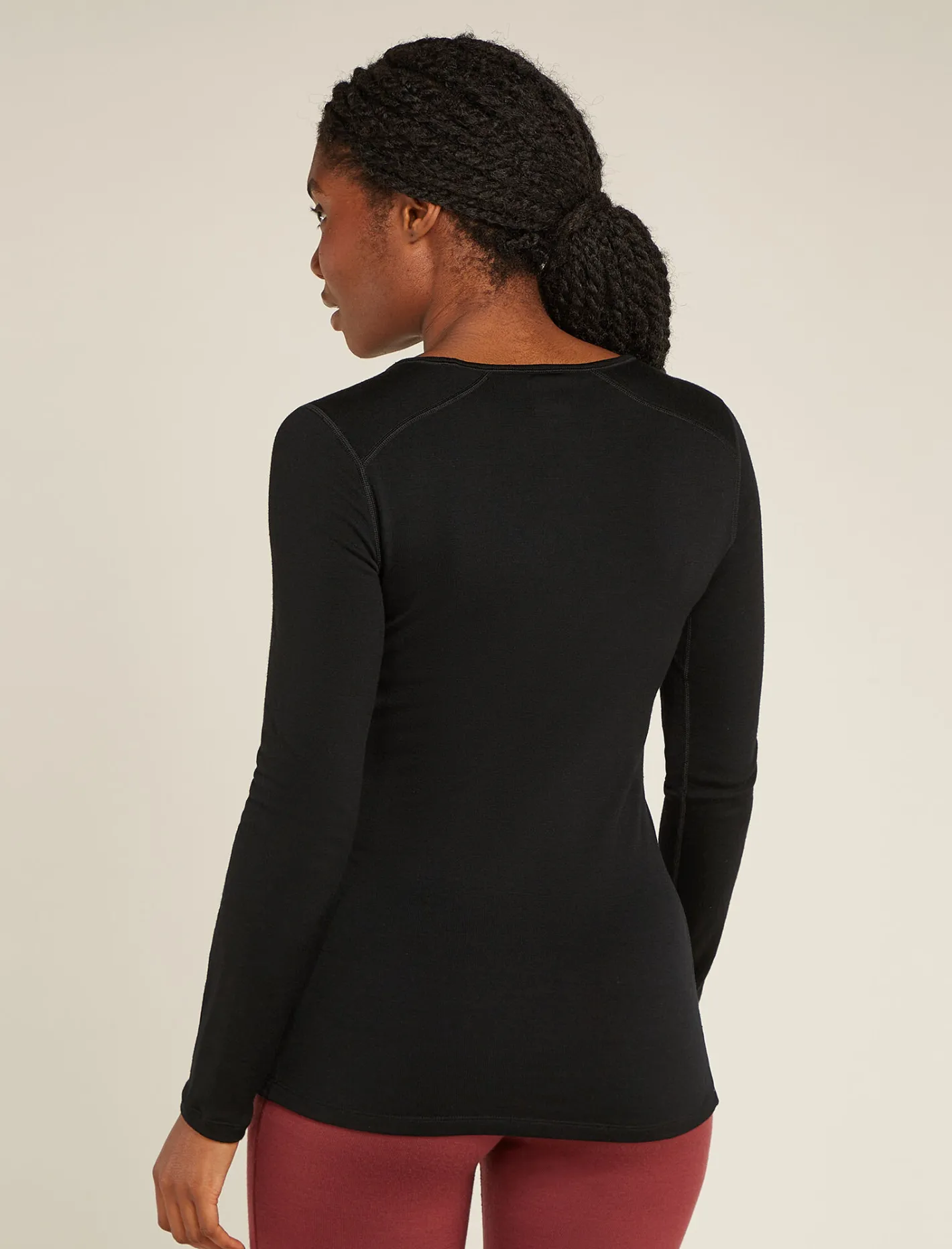 Icebreaker Base Layers^Women's Merino 260 Tech Long Sleeve Scoop Thermal Top Black