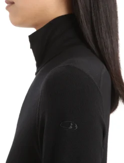 Icebreaker Base Layers^Women's Merino 260 Tech Long Sleeve Half Zip Thermal Top Black