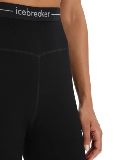 Icebreaker Base Layers^Women's Merino 260 ZoneKnit™ 3/4 Thermal Leggings Black/JetHeather