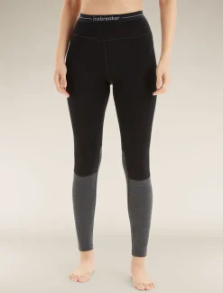 Icebreaker Bottoms|Base Layers^Women's Merino 260 ZoneKnit™ Thermal Leggings Black/jetheather